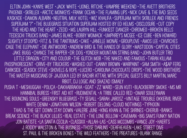 Official 2014 Bonnaroo Lineup Announced!