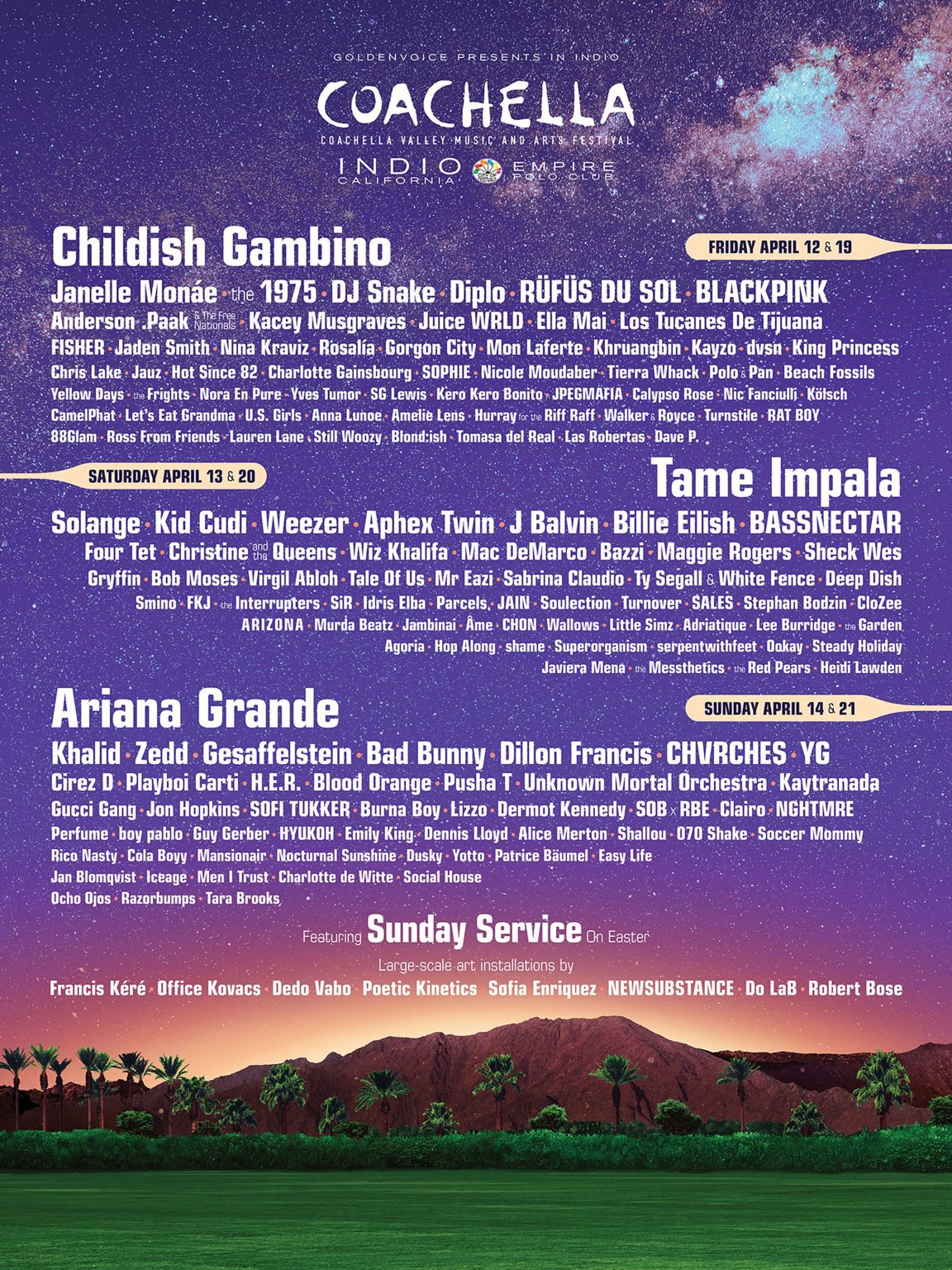 Coachella: a list of every lineup, artist and poster