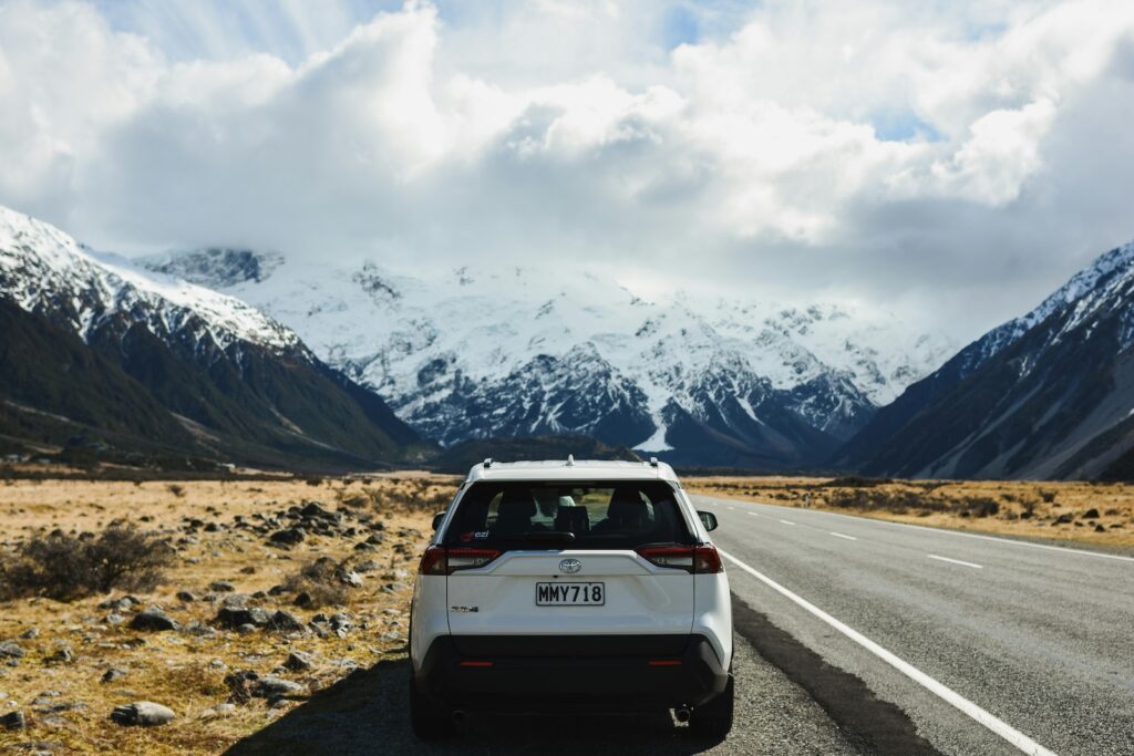 car in the mountains